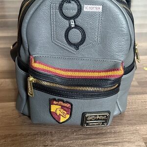 Loungefly Gray and Black Harry Potter Backpack